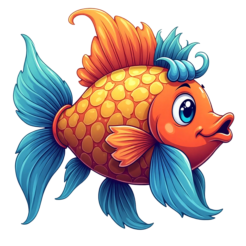 Colorful Cartoon Fish